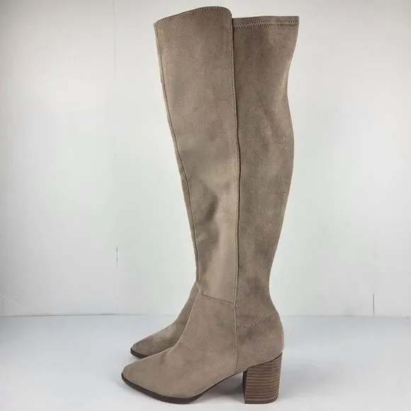 dv by dolce vita treasure women's over the knee boots synthetic almond toe 10 - Picture 2 of 16
